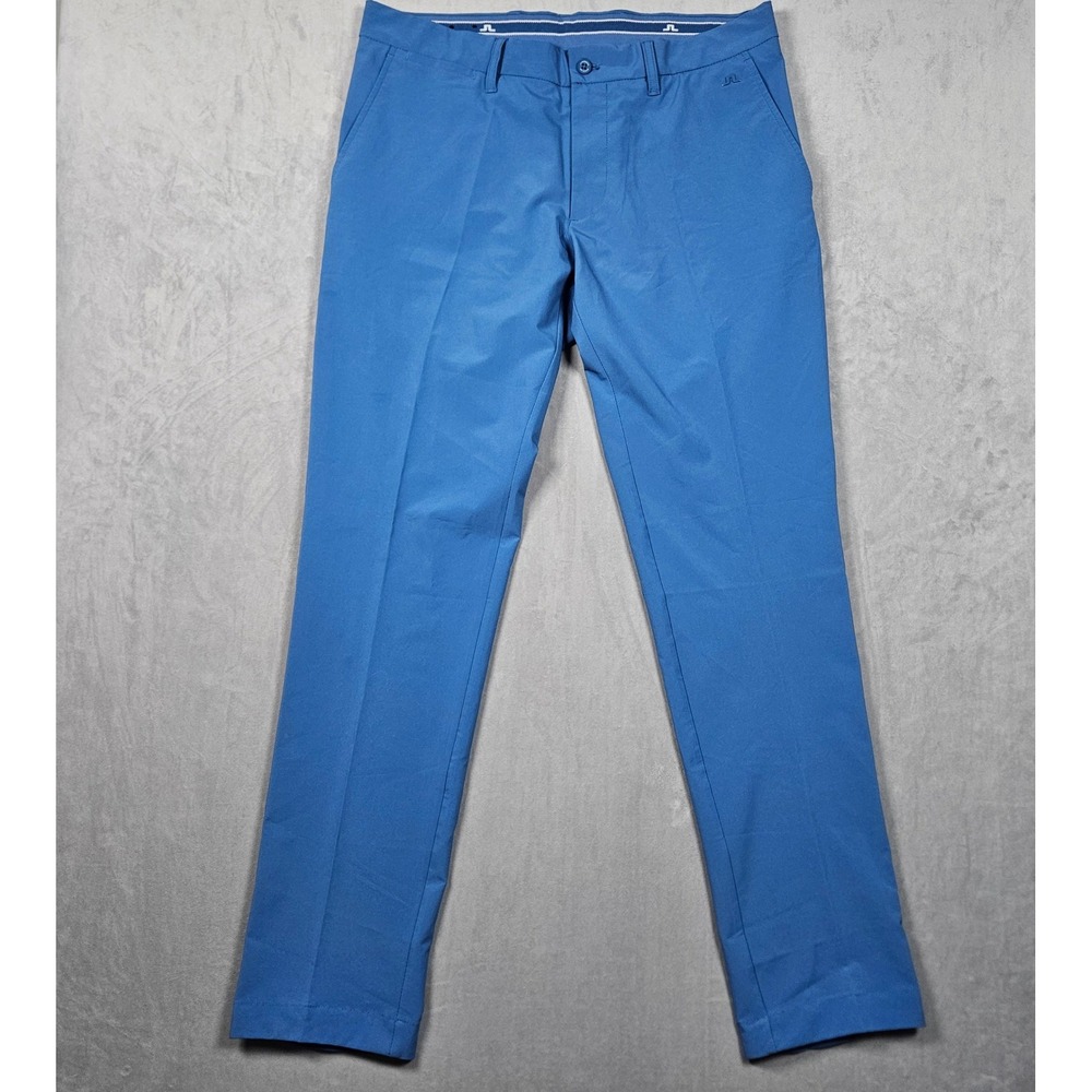 J.Lindeberg Golf Pants Mens 33/32 Blue Ellott Tight Micro Stretch Trousers